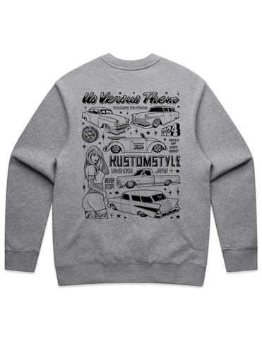 UVTxKUSTOMSTYLExGIANT CREWNECK